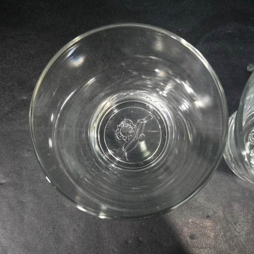 Crown Royal Tapered Whiskey Glasses, Set of 2, Embossed‎ Logo, Italian Barware